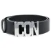 Icon leather belt