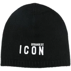 Be Icon-embroidered ribbed beanie Be Icon-embroidered ribbed beanie