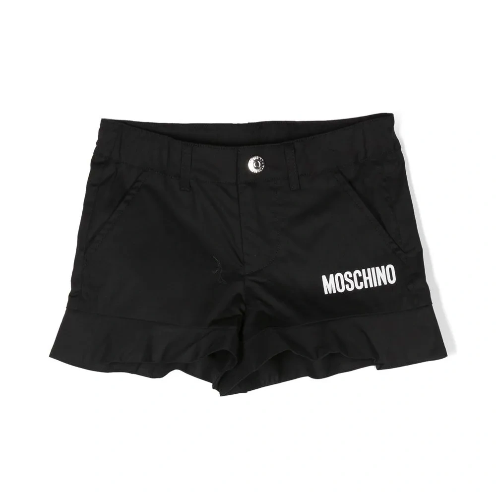 Шорты с баской и логотипом