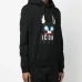 Icon-print cotton hoodie