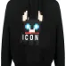 Icon-print cotton hoodie