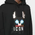 Icon-print cotton hoodie