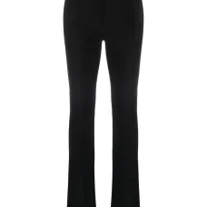 Strap-detail flared trousers Strap-detail flared trousers