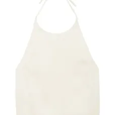 Шелковый топ Leslie с вырезом халтер