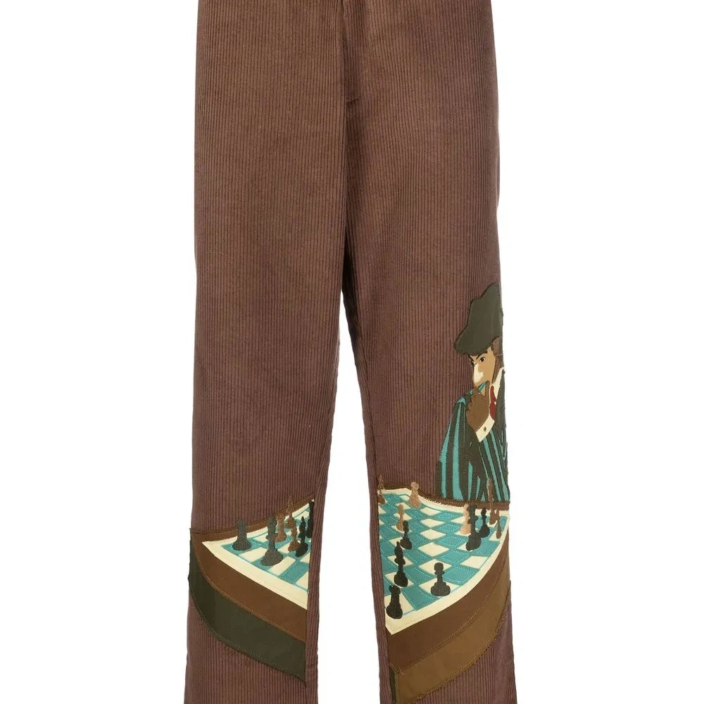 Вельветовые брюки в технике пэчворк