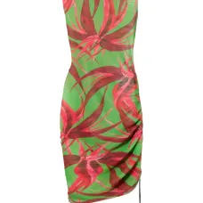 Платье асимметричного кроя с принтом