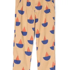 Брюки из органического хлопка с геометричным принтом