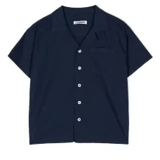 Club-collar short-sleeve shirt Club-collar short-sleeve shirt
