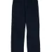 Elasticated-waist straight-leg trousers