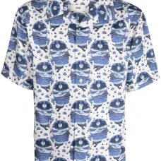 Рубашка с короткими рукавами и графичным принтом
