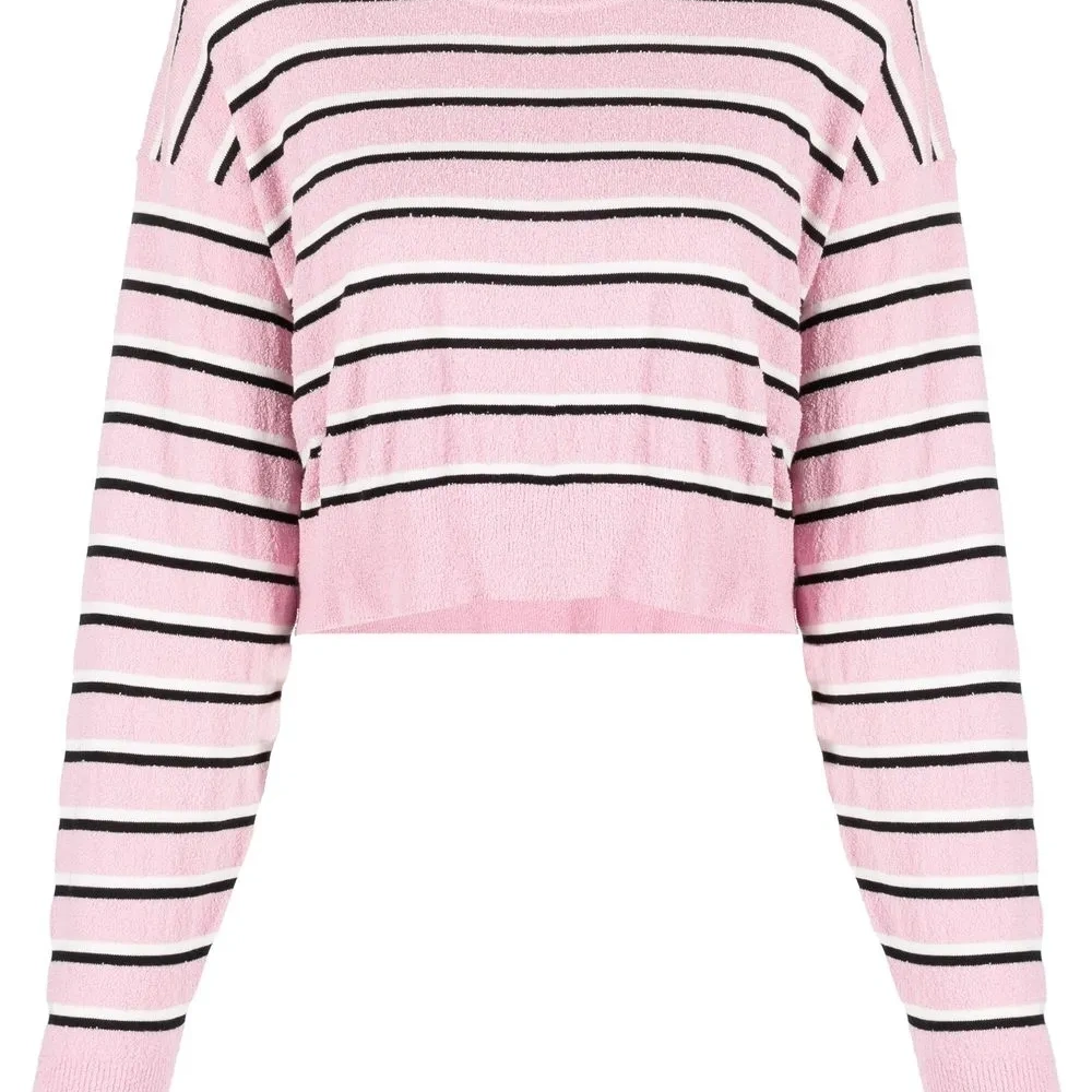 Укороченный джемпер в полоску