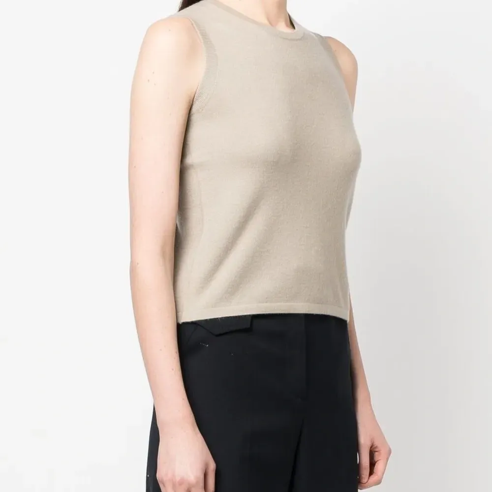 Кашемировый топ без рукавов