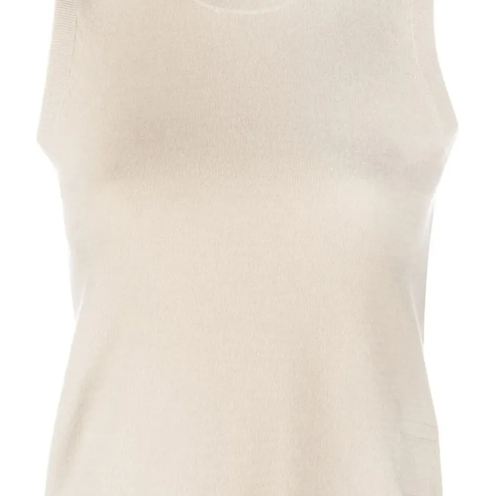 Кашемировый топ без рукавов