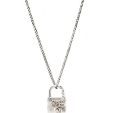 Small arabesque padlock necklace