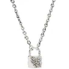 Large Arabesque padlock necklace