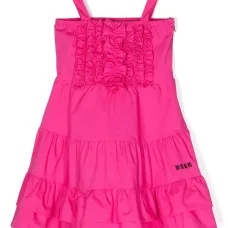 Платье с оборками и вставками