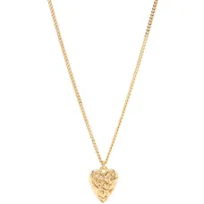 Gold small arabesque heart pendant