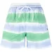 Stripe-pattern drawstring shorts