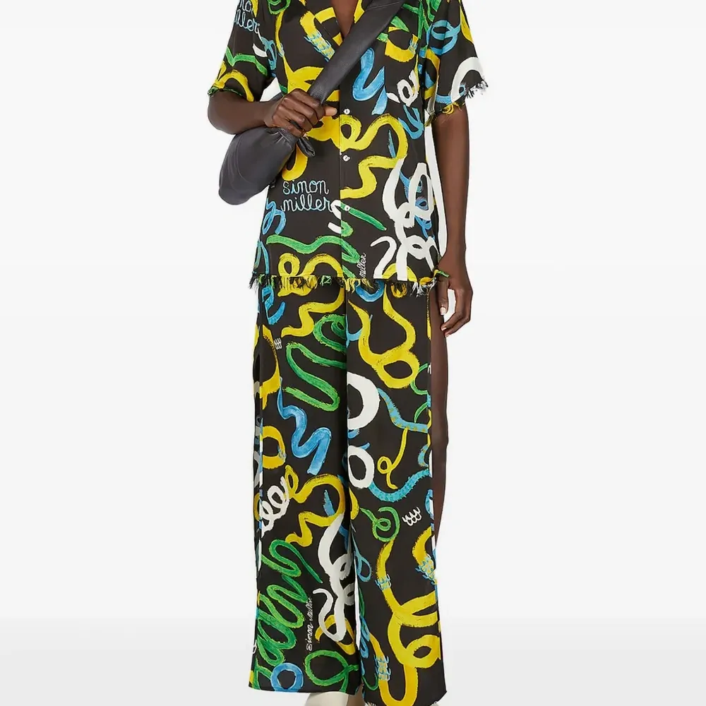 брюки с кулиской и разрезами