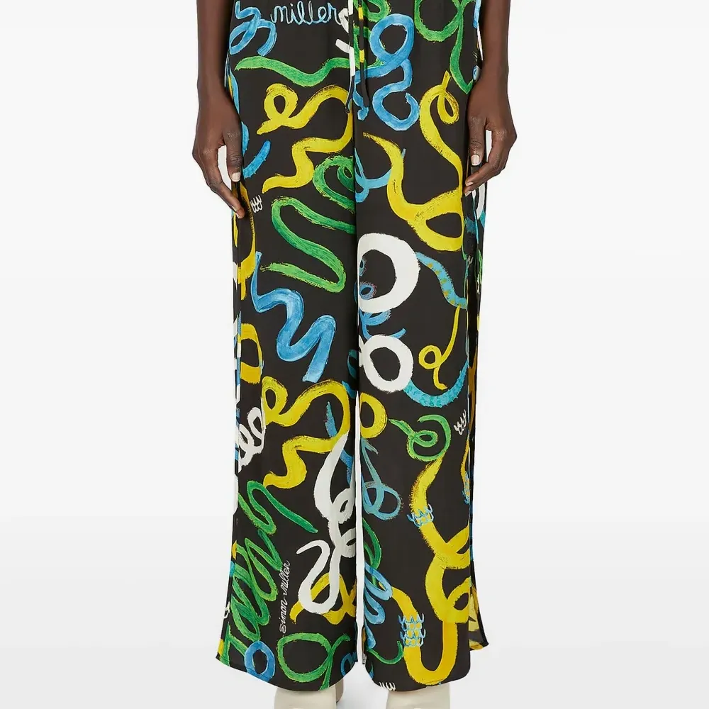 брюки с кулиской и разрезами