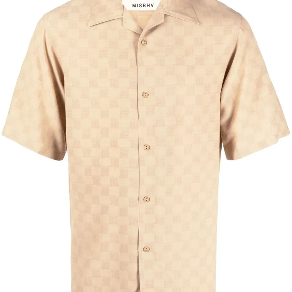 Рубашка с короткими рукавами и монограммой