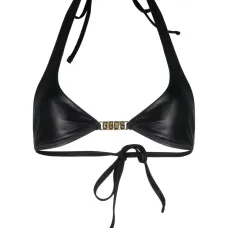 бикини с вырезом халтер и логотипом бикини с вырезом халтер и логотипом