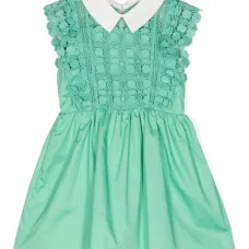 Платье мини с кружевом