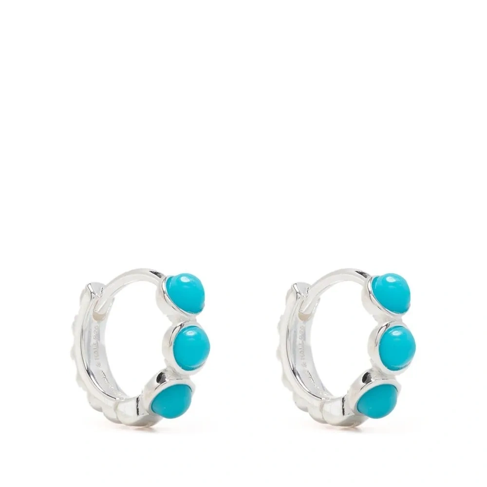 Серьги-хагги с бирюзой