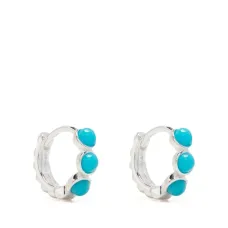 Серьги-хагги с бирюзой