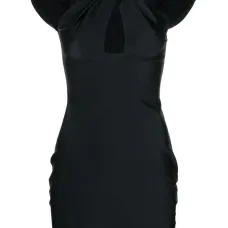 Платье мини с драпировкой и вырезами