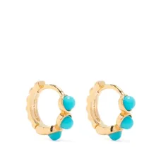 Серьги-хагги с бирюзой