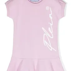 Платье с короткими рукавами и логотипом