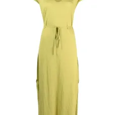 Платье с U-образным вырезом и короткими рукавами