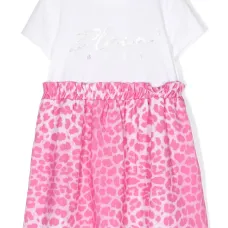 Платье А-силуэта с анималистичным принтом