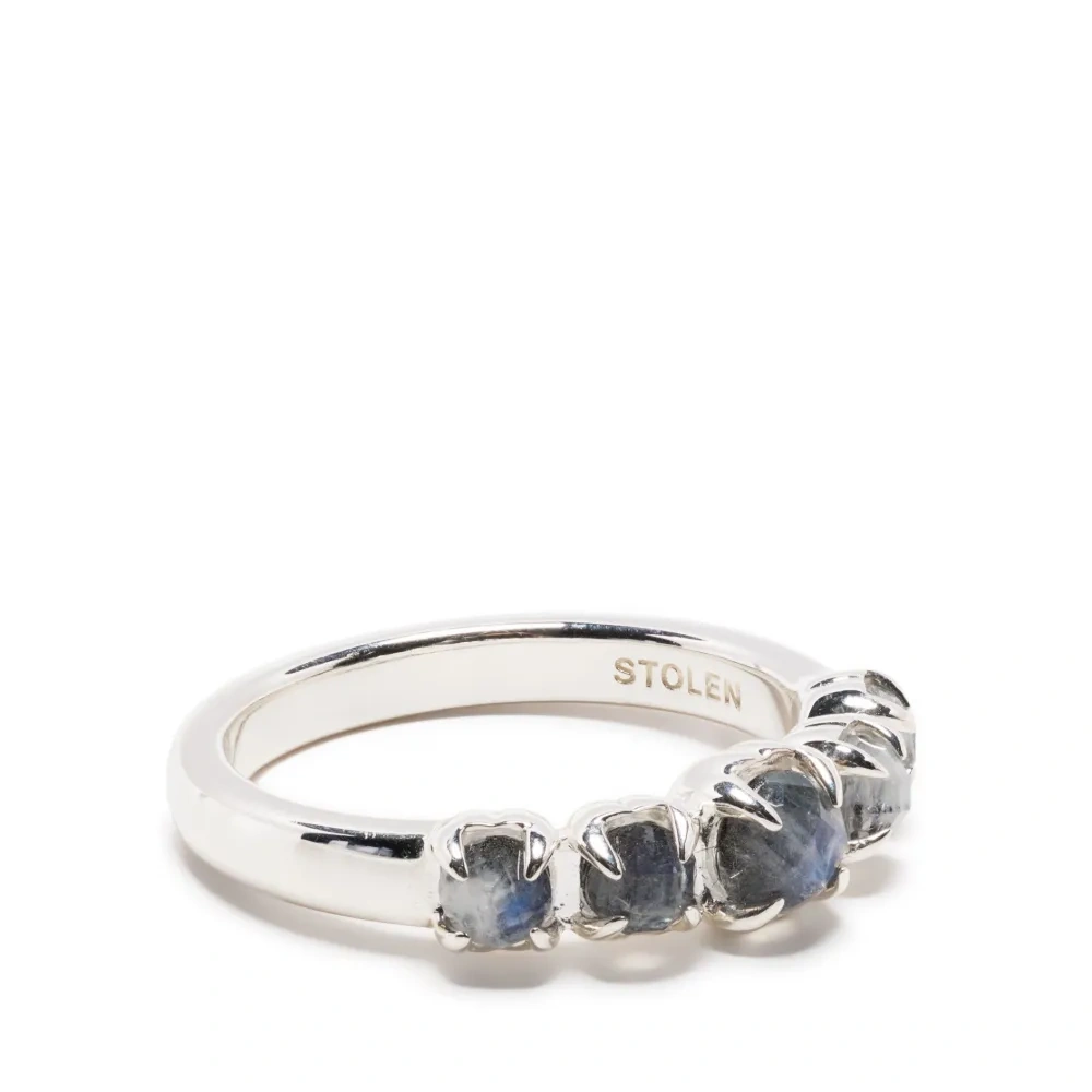 Кольцо Halo Cluster с лунным камнем