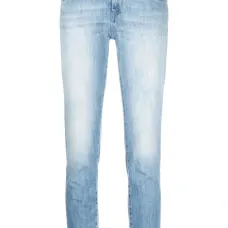 Укороченные джинсы прямого кроя Укороченные джинсы прямого кроя