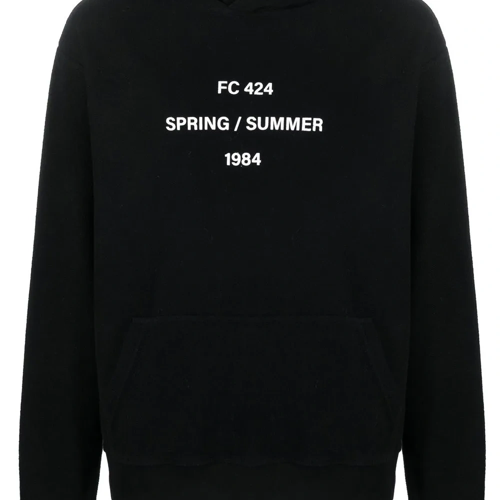 Embroidered-logo detail hoodie