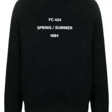 Embroidered-logo detail hoodie Embroidered-logo detail hoodie