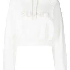 Укороченное худи с логотипом