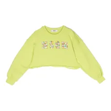 Толстовка с круглым вырезом и пайетками