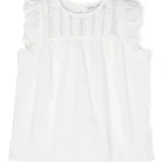 Ruffle-detail sleeveless blouse