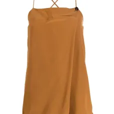 Шелковый топ с квадратным вырезом