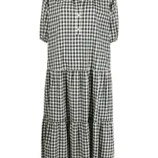 Платье с ярусами и принтом "гингем" Платье с ярусами и принтом "гингем"