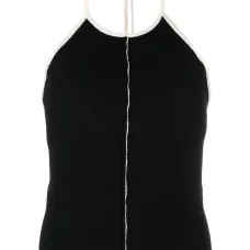 Трикотажный топ с вырезом халтер Трикотажный топ с вырезом халтер