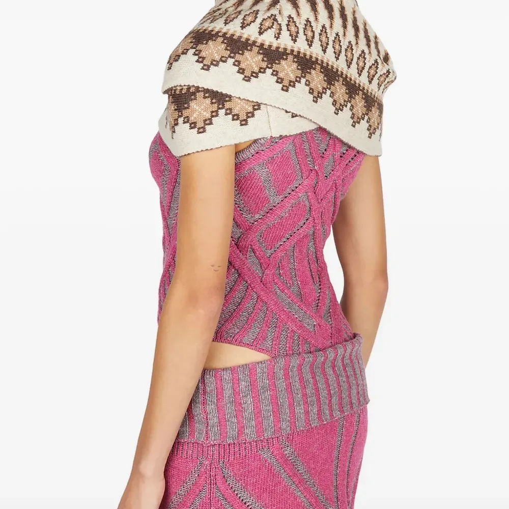 Пончо Warrior с узором Fairisle