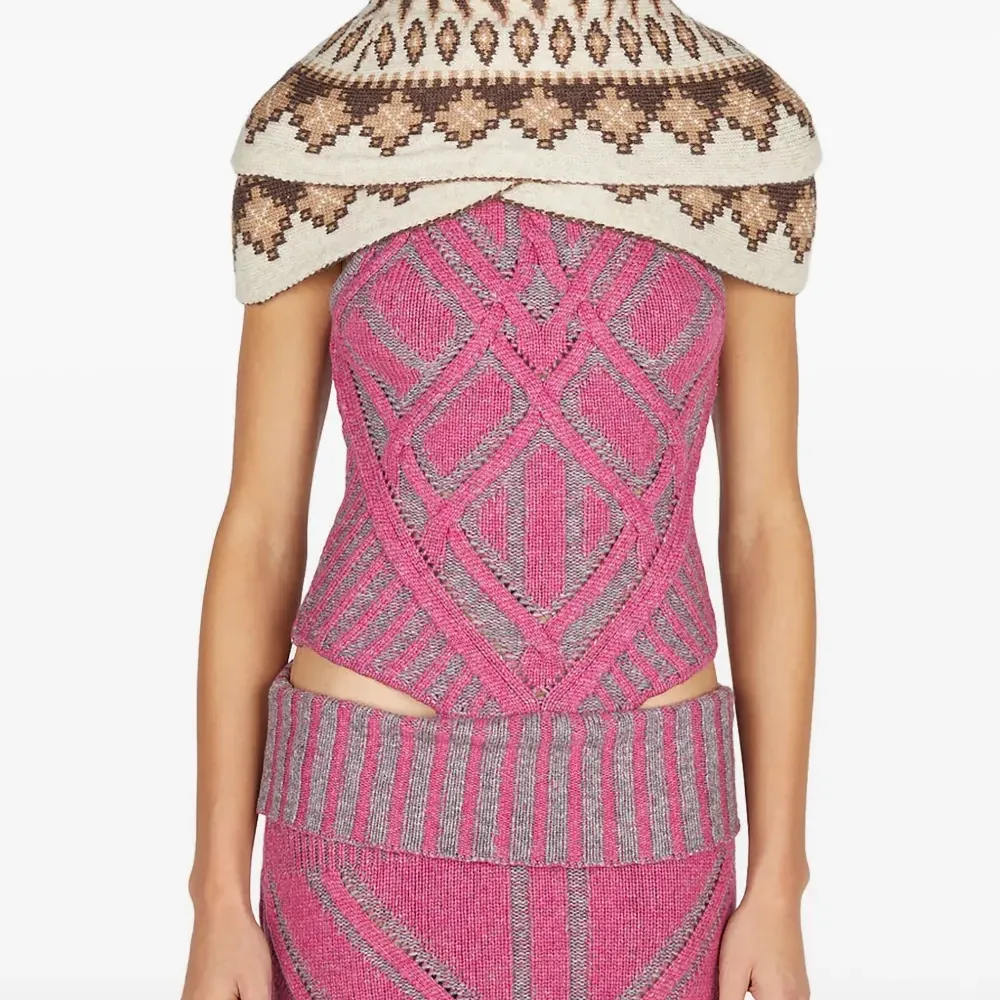 Пончо Warrior с узором Fairisle