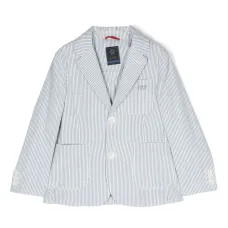 Однобортный блейзер в полоску