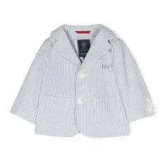 Однобортный блейзер в полоску