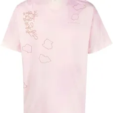 Футболка с эффектом потертости и принтом