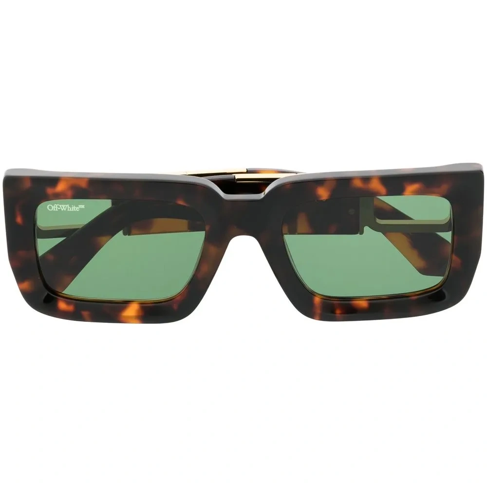 Солнцезащитные очки черепаховой расцветки с логотипом Солнцезащитные очки черепаховой расцветки с логотипом